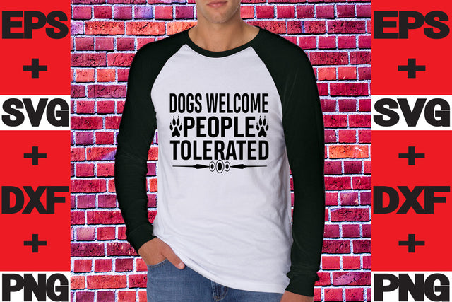 Dogs Welcome people tolerated SVG svgteam 