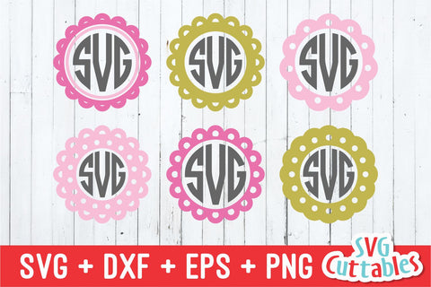 Doily Monogram Frames SVG Svg Cuttables 