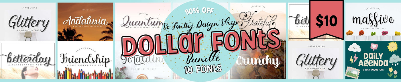Dollar Fonts Bundle | In Cart Deal
