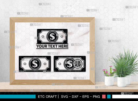 Dollar Monogram, Dollars And Money Silhouette, Money Svg, Coin Svg, Dollar Svg, Cash Svg, SB00026 SVG ETC Craft 