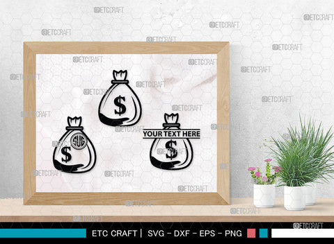 Dollar Monogram, Dollars And Money Silhouette, Money Svg, Coin Svg, Dollar Svg, Cash Svg, SB00026 SVG ETC Craft 