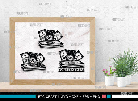 Dollar Monogram, Dollars And Money Silhouette, Money Svg, Coin Svg, Dollar Svg, Cash Svg, SB00026 SVG ETC Craft 