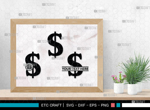 Dollar Monogram, Dollars And Money Silhouette, Money Svg, Coin Svg, Dollar Svg, Cash Svg, SB00026 SVG ETC Craft 