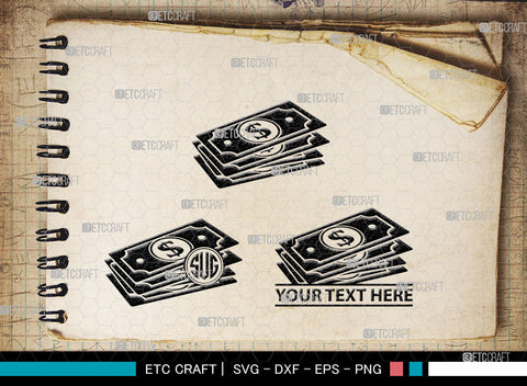 Dollar Monogram, Dollars And Money Silhouette, Money Svg, Coin Svg, Dollar Svg, Cash Svg, SB00026 SVG ETC Craft 