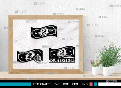 Dollar Monogram, Dollars And Money Silhouette, Money Svg, Coin Svg, Dollar Svg, Cash Svg, SB00026 SVG ETC Craft 