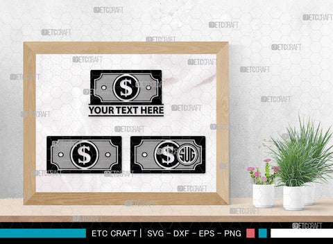 Dollar Monogram, Dollars And Money Silhouette, Money Svg, Coin Svg, Dollar Svg, Cash Svg, SB00026 SVG ETC Craft 