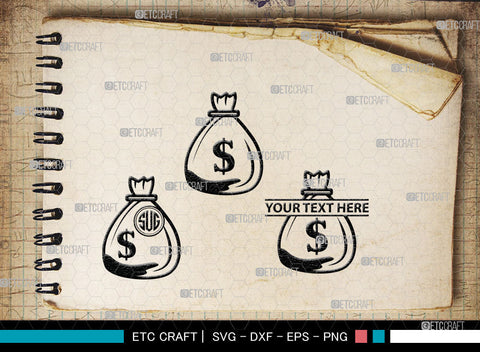 Dollar Monogram, Dollars And Money Silhouette, Money Svg, Coin Svg, Dollar Svg, Cash Svg, SB00026 SVG ETC Craft 