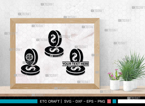 Dollar Monogram, Dollars And Money Silhouette, Money Svg, Coin Svg, Dollar Svg, Cash Svg, SB00026 SVG ETC Craft 