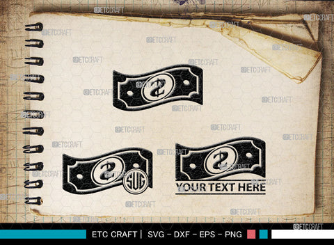 Dollar Monogram, Dollars And Money Silhouette, Money Svg, Coin Svg, Dollar Svg, Cash Svg, SB00026 SVG ETC Craft 