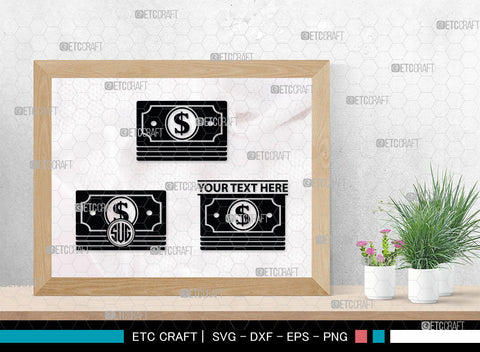 Dollar Monogram, Dollars And Money Silhouette, Money Svg, Coin Svg, Dollar Svg, Cash Svg, SB00026 SVG ETC Craft 