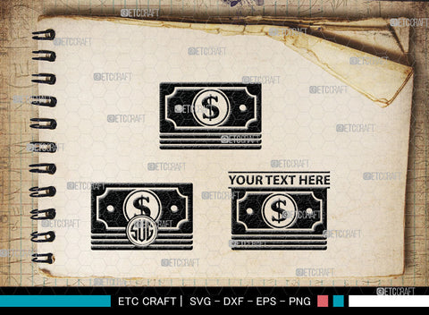 Dollar Monogram, Dollars And Money Silhouette, Money Svg, Coin Svg, Dollar Svg, Cash Svg, SB00026 SVG ETC Craft 
