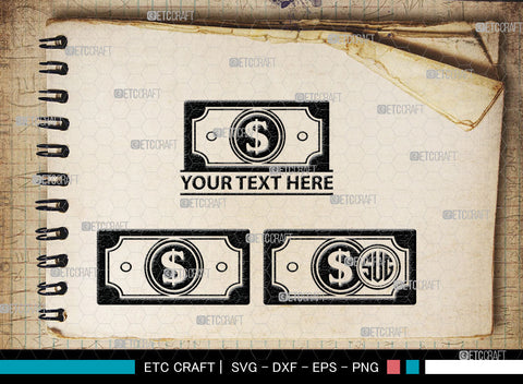Dollar Monogram, Dollars And Money Silhouette, Money Svg, Coin Svg, Dollar Svg, Cash Svg, SB00026 SVG ETC Craft 