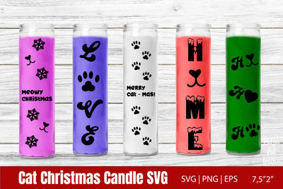 Dollar Tree Christmas Candle Bundle | Cat Christmas SVG SVG Helga Art 