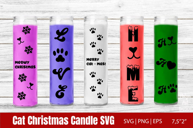 Dollar Tree Christmas Candle Bundle | Cat Christmas SVG SVG Helga Art 