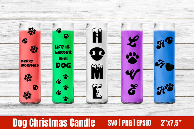 Dollar Tree Christmas Candle Bundle | Dog Christmas SVG SVG Helga Art 