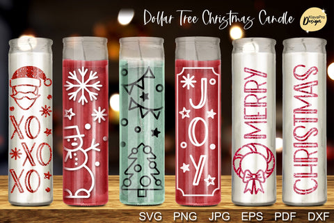 Dollar Tree Christmas Candle SVG Bundle, Vertical Designs SVG Klava P 