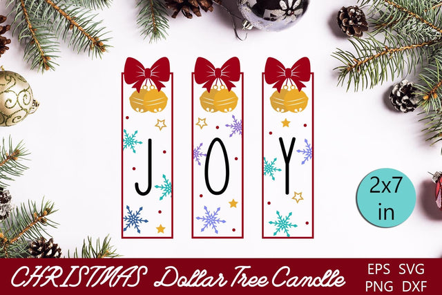 Dollar tree christmas candle svg, Joy christmas vertical sign SVG AnastasiyaArtDesign 