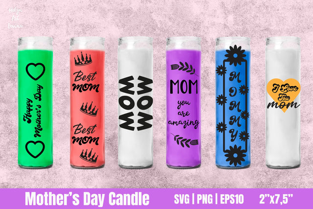 Dollar Tree Mother's Day Candle Bundle SVG SVG Helga Art 