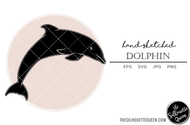 Dolphin Hand sketched, hand drawn vector clipart SVG Loveleen Kaur 