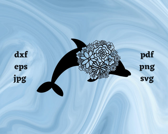 Dolphin Mandala SVG Cut File SVG Northern Light SVG 