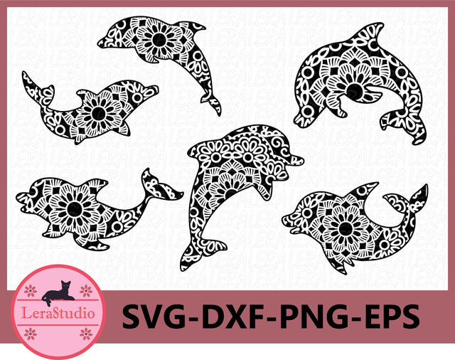 Dolphin Mandala Svg SVG Lerastudio 