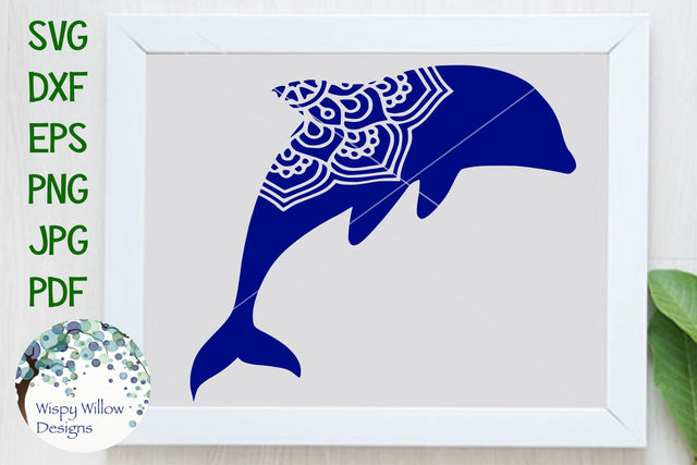Dolphin Mandala SVG Wispy Willow Designs 