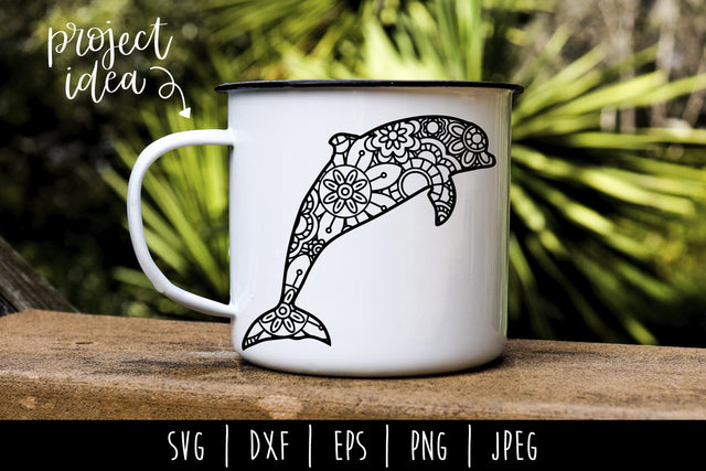 Dolphin Mandala Zentangle SVG SavoringSurprises 