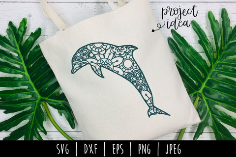 Dolphin Mandala Zentangle SVG SavoringSurprises 