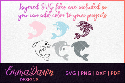 Dolphin SVG SVG Emma Dawn Designs 