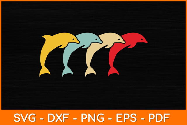 Dolphin Vintage Retro Svg Design SVG artprintfile 