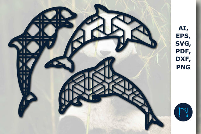 Dolphin Wall Art Laser Cut SVG Bundle SVG MD JOYNAL ABDIN 
