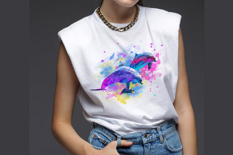 Dolphin Watercolor Sublimation Clipart PNG JPG Sublimation nikola 