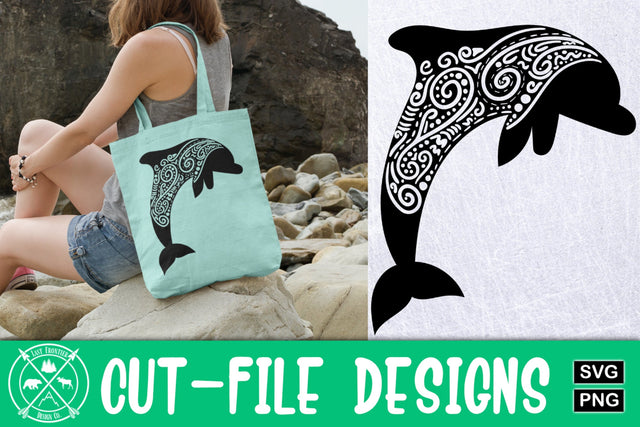 Dolphin Zentangle Cut file|Zentangle SVG|Dolphin SVG SVG Last Frontier Design Co. 