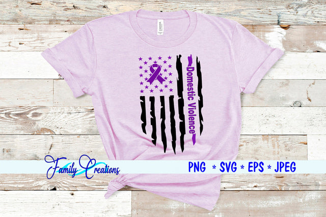 Domestic Violence Flag SVG Family Creations 