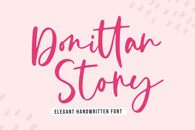 Donittan Story - Elegant Handwritten Script Font Kotak Kuning Studio 