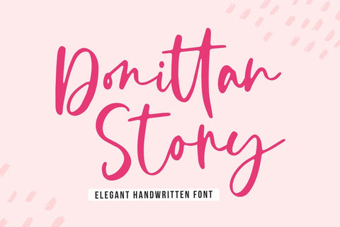 Donittan Story - Elegant Handwritten Script Font Kotak Kuning Studio 