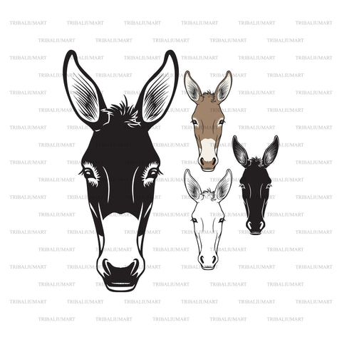 Donkey Head SVG TribaliumArtSF 