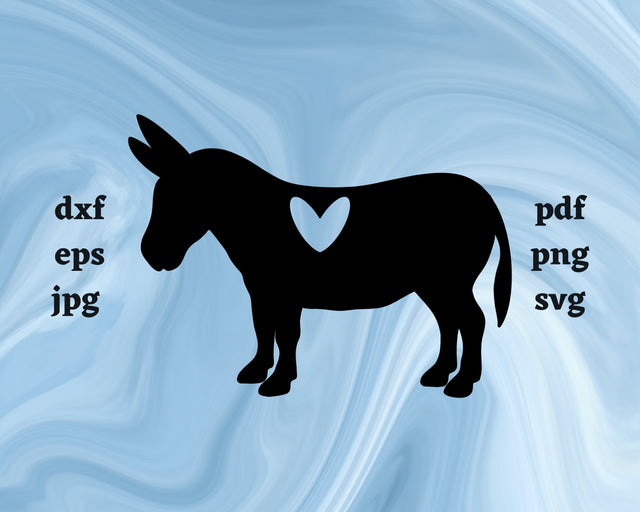 Donkey Heart SVG Cut File SVG Northern Light SVG 