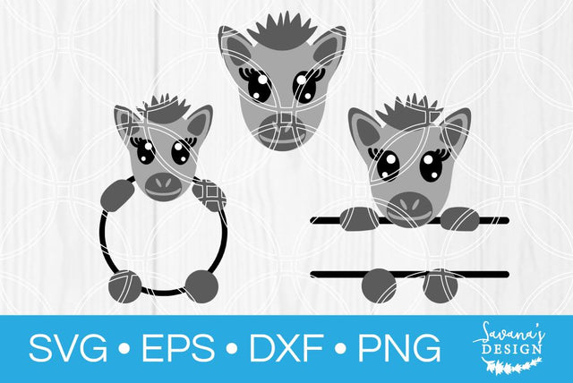 Donkey Monogram Bundle SVG SavanasDesign 