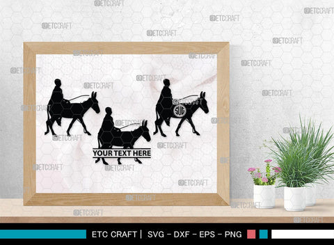 Donkey Monogram, Donkey Silhouette, Donkey SVG, Ass Svg, Farm Animal Svg, Jackass Donkey Svg, SB00254 SVG ETC Craft 