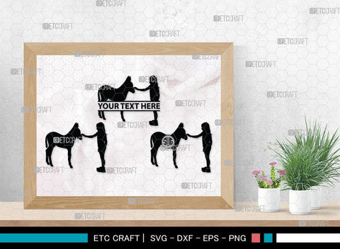 Donkey Monogram, Donkey Silhouette, Donkey SVG, Ass Svg, Farm Animal Svg, Jackass Donkey Svg, SB00254 SVG ETC Craft 