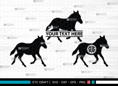 Donkey Monogram, Donkey Silhouette, Donkey SVG, Ass Svg, Farm Animal Svg, Jackass Donkey Svg, SB00254 SVG ETC Craft 