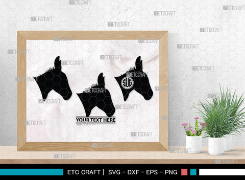 Donkey Monogram, Donkey Silhouette, Donkey SVG, Ass Svg, Farm Animal Svg, Jackass Donkey Svg, SB00254 SVG ETC Craft 