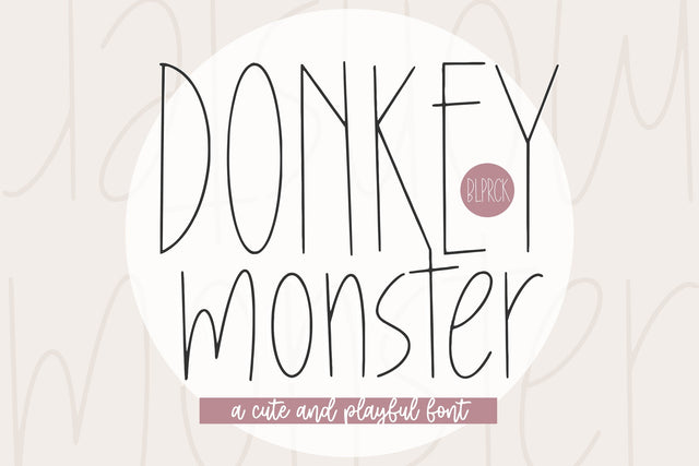 Donkey Monster Cute & Playful Font Font Balpirick 
