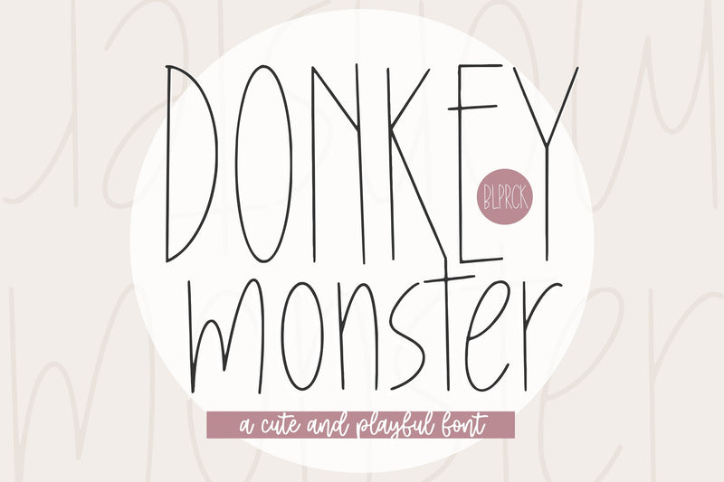 Donkey Monster Cute & Playful Font Font Balpirick 
