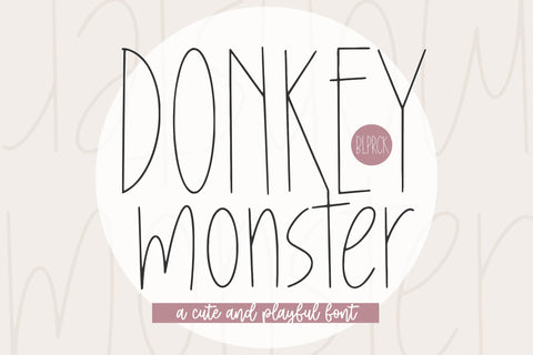Donkey Monster Cute & Playful Font Font Balpirick 