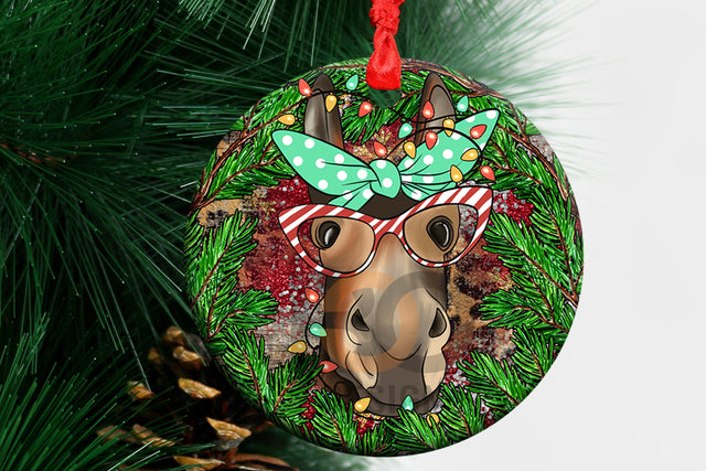 Donkey Ornament Christmas Png Sublimation Design, Merry Christmas Png, Christmas Ornament Png, Ornament Png,Digital Download Sublimation BOO-design 
