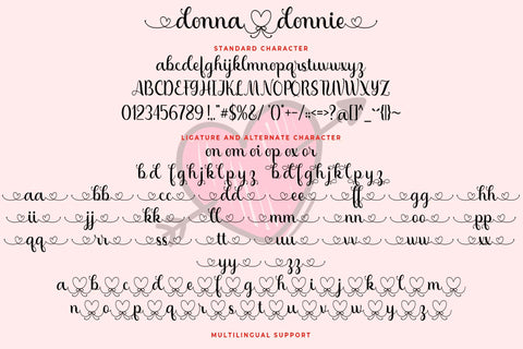 Donna Donnie Font love script 