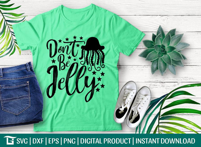 Don't Be Jelly Svg Cut File, Fish Svg, Summer Ocean Svg, Summer Svg, Ocean Svg, Tshirt Design, SVG ETC Craft 