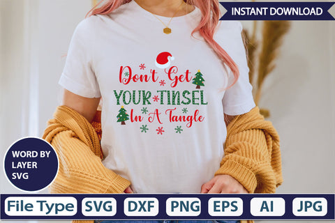 DON'T GET YOUR TINSEL IN A TANGLE SVG Cut File SVG DesignPlante 503 